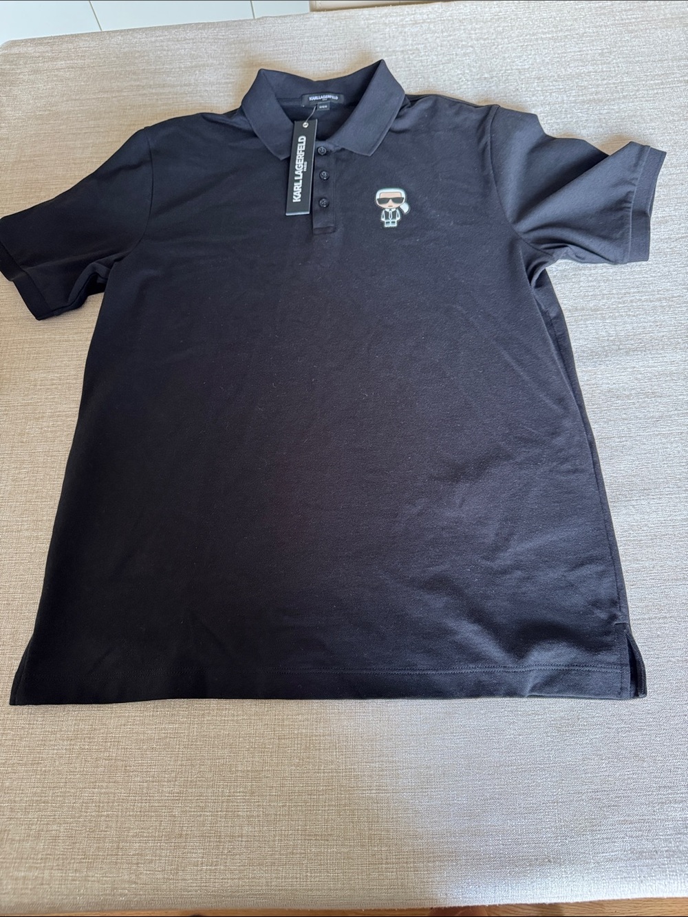 Karl Lagerfeld-NWT/Men’s M/Black Polo with Logo